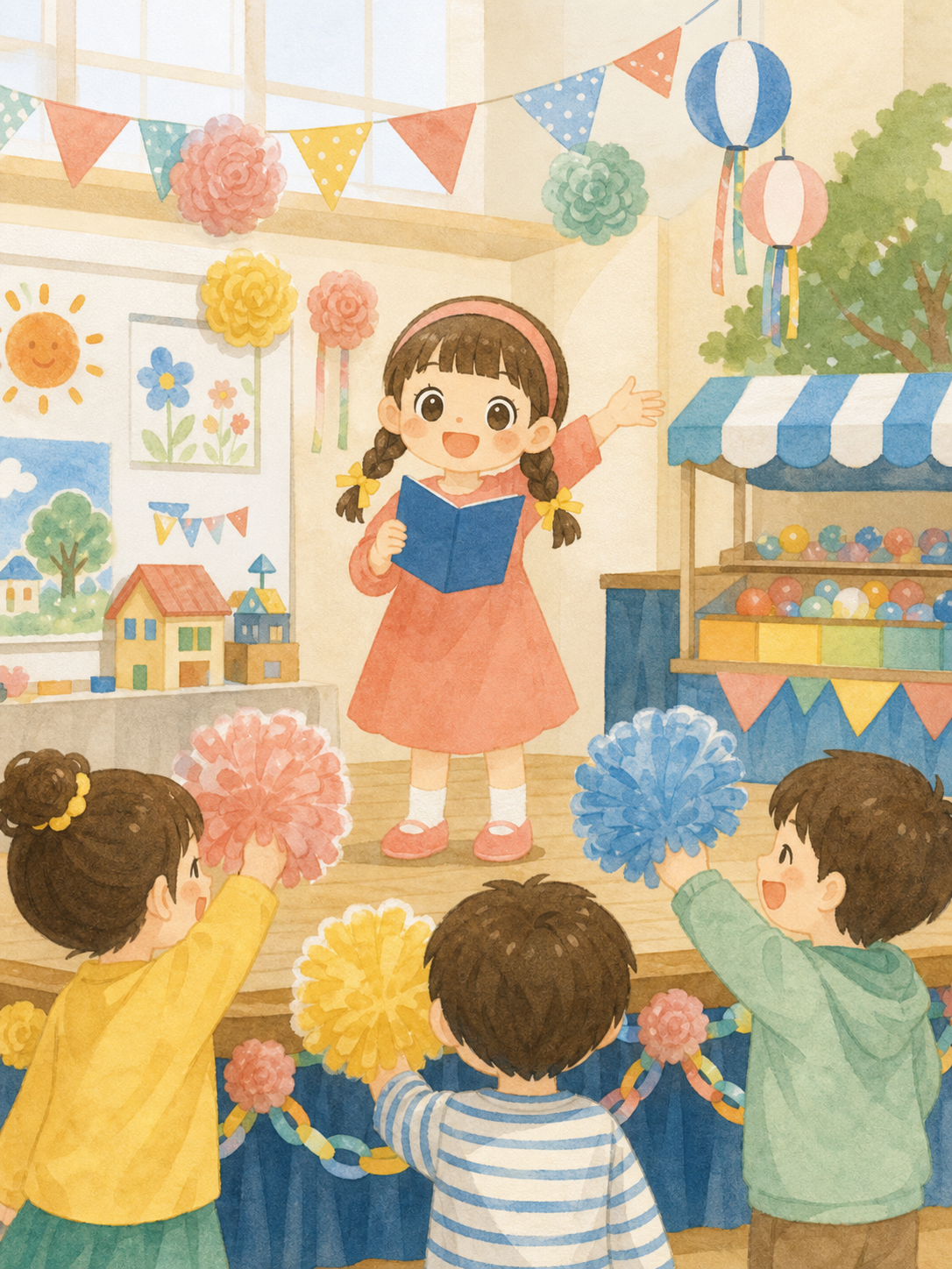 チアリーダー姿のキャラクター